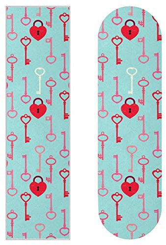 Lock and Key Skateboard-Griffband, Schleifpapier, Longboard, Aufkleber, Scooter, Deck, Sandpapier, 2 Stück