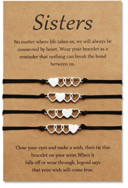 YELUWA 2/3/4/5 Stück Beste Freundschaft Armband Schwestern Bff Bestie Herz | Entfernung Übereinstimmung Entfernung Handgefertigt Beziehung Armbänder Geburtstag Geschenk Für Mädchen Frauen Mutter Töchter