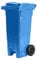 Bauer Mülltonne mit 2 Rädern und Deckel, Müllgroßbehälter, Abfalltonne, Mülleimer, Volumen: 80 Liter, Farbe: Blau, Größe: 935 x 445 x 522 mm
