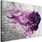 Feeby 1-teilig Leinwandbild XXL 120x80 cm Textur Abstraktion Wand Wandbild Kunst Bilder Schlafzimmer Deko Wohnzimmer Blume Rose Rauchen Violett