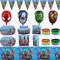 PiliStar Avengers Geburtstag Deko,74PCS Party Set Marvel Avengers,Marvel Partygeschirr Geburtstag Wimpel, Teller, Tassen, für 10 Kinder