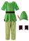 ReliBeauty Carnevale Halloween Costume Bambini Ragazzo Verde con Cappello,3-4 anni