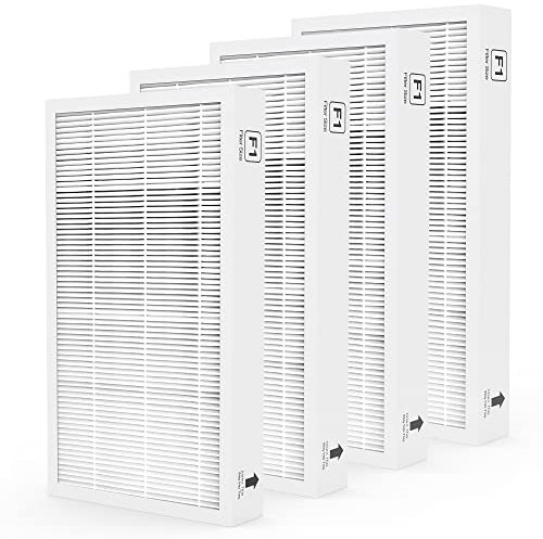F1 4-Pack H13 HEPA Filter Replacement Fit for 3M Filtrete C01 T02 Air Purifier, 4 Pack
