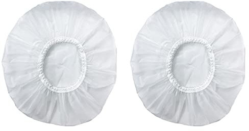 KVSERT Gorro de ducha impermeable para el hogar, gorro de natación, gorro de ducha elástico para hotel, de cabello (blanco)
