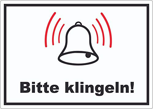 Bitte klingeln Aufkleber A0 (841x1189mm)