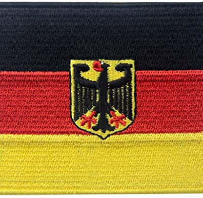 Deutsche Flagge mit Bundesadler Deutsches Nationales Emblem zum Aufbügeln