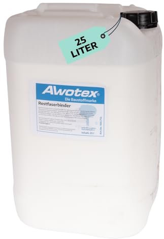 AWOTEX Restfaserbindemittel 25 Liter Kanister I Bindemittel für Spritzdämmungen I nicht feuergefährlich & nicht gesundheitsschädlich I dringt in Spalten ein