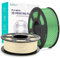SUNLU High Speed PLA Meta Filament, 2kg PLA 3D Druckerfilament 1,75 mm, Robusteres 3D Druckfilament, Maßgenauigkeit +/- 0,02 mm, 2kg Insgesamt, 1kg pro Spule, 2er-Pack, Cremeweiß+Apfelgrün