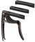 Linrax C3 Kapodaster, 4 in 1 Gitarre Capo mit Bridge Pin Puller, Kapo für Akustikgitarre E-Gitarre Klassische Gitarre Bass Ukulele Banjo Mandoline, 3 Silikonköpfe, Gitarrenzubehör, Schwarz Chrom