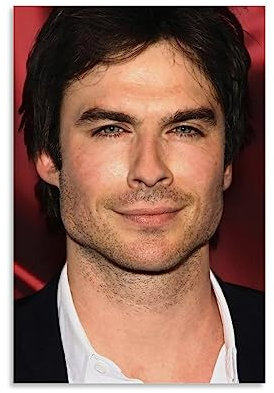 Ian Somerhalder Gesichtsposter auf Leinwand, dekoratives Gemälde, Leinwand-Wandposter und Kunstdruck, modernes Familienschlafzimmer-Dekor-Poster, 20 x 30 cm