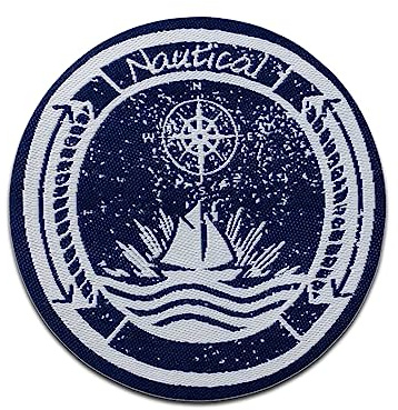 Mono-Quick Nautical Etikett - Aufnäher, Bügelbild, Aufbügler, Applikationen, Patches, Flicken, zum aufbügeln, Größe: 0 x 0 cm