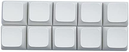 10 Stück PBT Nicht Gravur Blank Keycap XDA Profil Höhe 1U Färben Sublimation Für Key Caps For Cherry MX Switches Pbt Keycaps White Xda