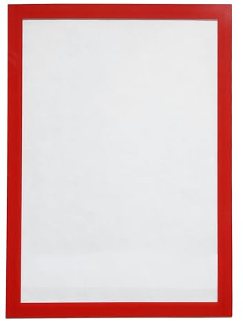 MAGNETRAHMEN | DIN A4 | Inforahmen | Magnettasche | Plakatrahmen | Einstecktasche | Farbe wählbar | aufklappbar | Bilder, Poster, Fotos/Rot