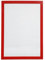 MAGNETRAHMEN | DIN A4 | Inforahmen | Magnettasche | Plakatrahmen | Einstecktasche | Farbe wählbar | aufklappbar | Bilder, Poster, Fotos/Rot