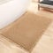 Mavicen Waffle Badteppich, 43 * 61cm Superabsorbierende Badematte rutschfest, Maschinenwaschbare Bequeme Badezimmerteppich mit Quasten, Stilvolle Badematte Boho für Badezimmerboden (Braun)