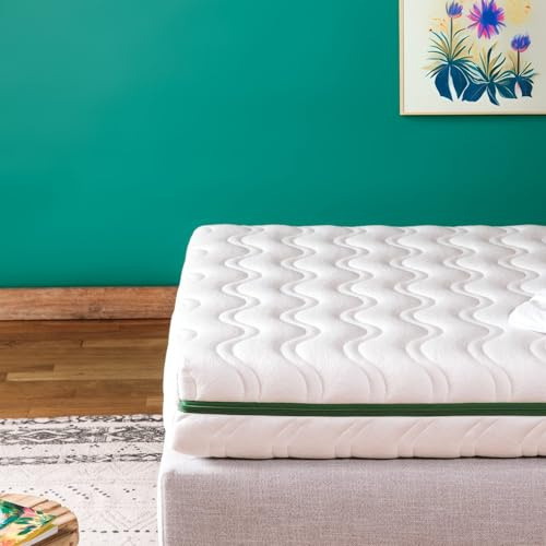 Kadolis - Housse de Matelas Aloe R 90x190 cm, épaisseur 12cm | Matelassée et lavable - Respirante et douce - Rénove le matelas - Certifié OekoTex