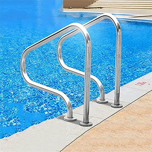 TEmkin Pool-Handlauf, Pool-Handlauf, sicherer Spa-Handlauf aus Edelstahl 304 mit gebogener Struktur, Poolgeländer für in den Boden eingelassene Schwimmbäder