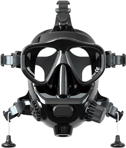 NAKEAH Tragbare Lunge Tauchmaske Schnorcheln Vollgesichtsmaske Tauchausrüstung Aldult Schnorchel Schwimmmasken Sauerstoffflasche Schnorchelset mit mehr Sicherheit