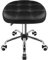 FURWOO Tabouret Roulant Ovale Hauteur réglable Chaise de Massage sur roulettes pour Spa Salon Noir