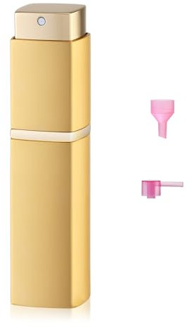 Lulupack 20ml Quadrato Spruzzino Profumo Ricaricabile,Atomizzatore Nebulizzatore Profumo, Vaporizzatore da Viaggio,Bottiglie Porta Profumo Spray(Oro)