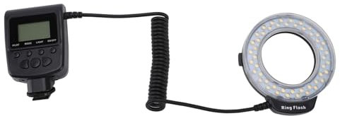 Flash annulaire Macro LED, Lampe de Poche avec Anneaux d'adaptation d'écran LCD et diffuseur de Flash, Lampe de Poche annulaire pour la macrophotographie, Photographie de Plantes