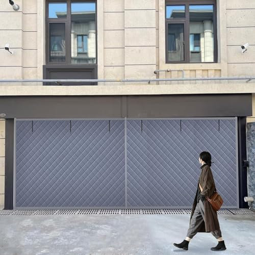 HYQNG Kit d'isolation de Porte de Garage, écran de Porte de Garage pour l'hiver, Rideau de Porte de Garage à Isolation Thermique magnétique, Housse de Garage remplie de Tissu Oxford avec Coton épais