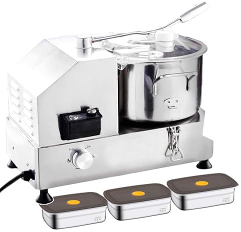 forplubossmmp Procesador De Alimentos Comercial | Picadora De Alimentos Eléctrica Y Batidora De Frutas | Procesador De Alimentos De Acero Inoxidable | Picadora De Alimentos | 6l/9l/12l,9L