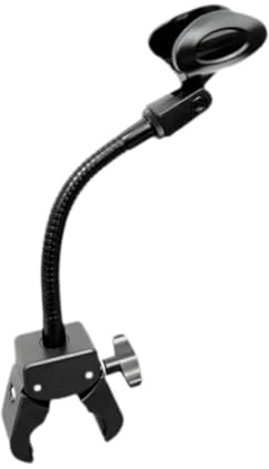 TTETTZ Clip on Microphone Holder Gooseneck Mic Stand with Round Pipe Clamp 360 Degree Mic Clip Holder for Handheld Microphones, for 28 to 40mm