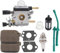 Sostituzione del carburante del carburatore Ricambi per motori per soffiatore per Stihl BSH55Z, kit guarnizioni filtro carburante carburatore