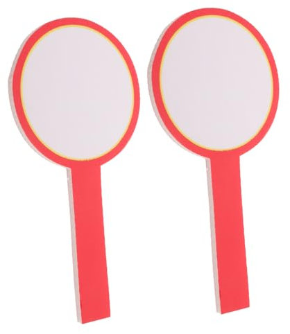 TOYANDONA 2stücke Hand-whiteboard Löschbares Whiteboard Tragbares Leeres Whiteboard Praktisches Handgehaltenes Trockenlöschpaddel Abstimmungspaddel Paddel Zum Schreiben