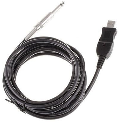 SOIMISS 3M Cavo USB per Chitarra Elettrica da Adattatore Professionale con Jack da Audio Potenziato Compatibile con PC e Mixer Colore Nero