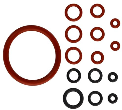 Bestgle 60 Pieces Seal O-Rings for Philips Saeco, Silicone O-Ring Seal Set for Support Valve, Steam Valve, Outlet Valve, Fully Automatic Coffee Machine, Replacement Parts with Philips Saeco Spidem