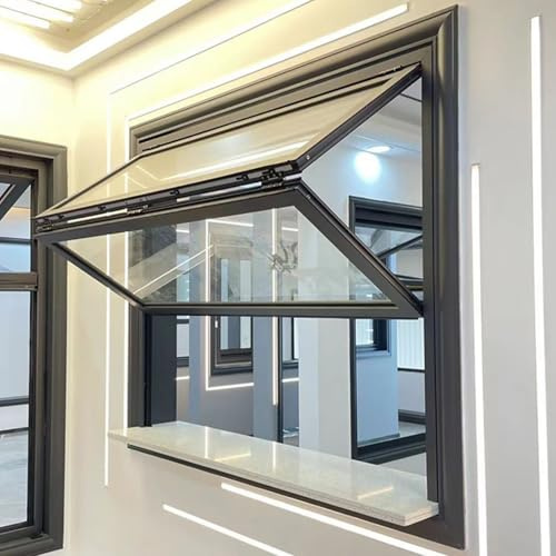 Finestre Pieghevoli Food Truck, Finestra Scorrevole Vetro A Filo, Porta Per Chiosco, Doppia Ghigliottina, Finestra Verticale Ventilazione, Per Bar(WxH 105x100cm/41.3x39.4)