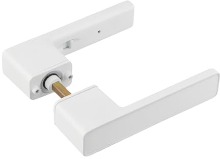 FACAIIO Serrure de porte magnétique silencieuse minimaliste pour portes intérieures de chambre à coucher, serrure intégrée en alliage de zinc avec entrée sans clé, 158 x 32 x 52 mm