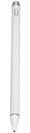 EIMSOAH Lápiz óptico Capacitivo Activo Magnético Universal, Punta Fina Ligera para Tabletas iOS para Todas Las Pantallas Táctiles, Aleación de Aluminio Blanco