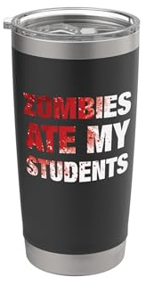 Divertente Insegnanti Zombie Halloween Bicchiere termico in acciaio inox doppia parete