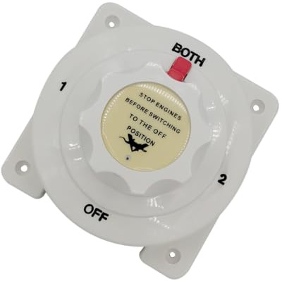 Rotary Battery Selector 1 2 Both Off Positions, ABS Battery Disconnect Control for Marine Motorhome Truck Set Routing and Panel Planning Isolator Switches