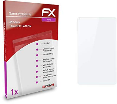 atFoliX Protection Écran Film de verre en plastique compatible avec JAY-tech Tablet-PC PA10.1M Verre film protecteur, 9H Hybrid-Glass FX Protection Écran en Verre trempé de plastique