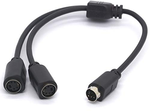 SVHS - Cavo splitter S-video a 4 pin, adattatore mini DIN per dividi un segnale video SVHS, da maschio a 2 femmina, splitter a Y per TV, videoregistratori, DVD