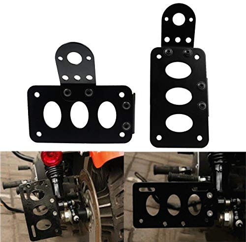 HDBUBALUS Motorrad-Kennzeichenhalter, Kennzeichenhalterung, horizontale vertikale Achse oder Stoßstange, passend für Harley Bobber Chopper