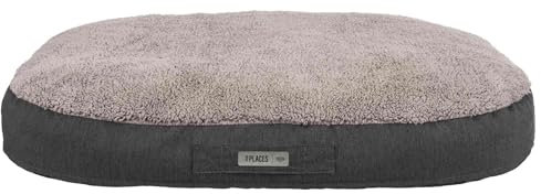 TRIXIE orthopädisches Hundekissen Vital Kissen Bendson, oval, 120 × 85 cm, dunkelgrau/hellgrau- 36426