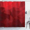 ABAKUHAUS rot Duschvorhang, Triangular Mosaik mit Poly, Stoffliches Gewebe Badezimmerdekorationsset mit Haken, 175 x 220 cm, Scharlachrot Rubin Rot