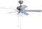Sulion- Ventilador de Techo con 3 Luces Integradas, 3 Velocidades, Cromo, 40 W, Clase A+++ | Activación en Cadena, Función Verano/Invierno | Iluminación y Ventilación