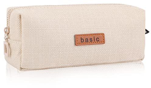 Oyachic Schlampermäppchen,Beige Mäppchen,Federmäppchen Erwachsene,Schulmäppchen, Etui, Federpenal, Federtasche Bunt Mädchen,Pencil Case