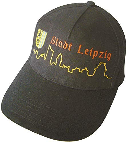 Fan-O-Menal Baseballcap mit Stick - Leipzig - 68863 schwarz - Cap Kappe Baumwollcap