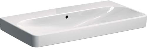Geberit Smyle Square Waschbecken 500250, 90 x 48 cm, ohne Hahnloch, mit Überlauf, Farbe: weiß - 500.250.01.1