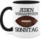 Tasse Tassen 325ml - Statement - Jeden verdammten Sonntag - Football - 325 ml - Schwarz - becher kaffetassen sprüche statements jedem verdamten sontag fanmug geschenk statement-tasse