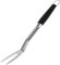 bremermann Fourchette à barbecue - Longue fourchette à viande en acier inoxydable avec poignée souple et œillet - Accessoire de barbecue