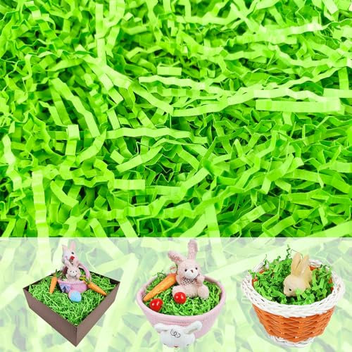 Wittocs Papier déchiqueté recyclable de 0,9 kg - Super grand paquet de remplissage de panier cadeau de Pâques - Décoration de fête de Pâques - 200 ml