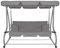 SPRINGOS 3-Sitzer Hollywoodschaukel mit Dach & Liegefunktion – Gartenschaukel mit 2 Kissen, Getränkehaltern und verstellbarem Sonnendach, 193 x 163 cm, für Garten, Balkon & Terrasse